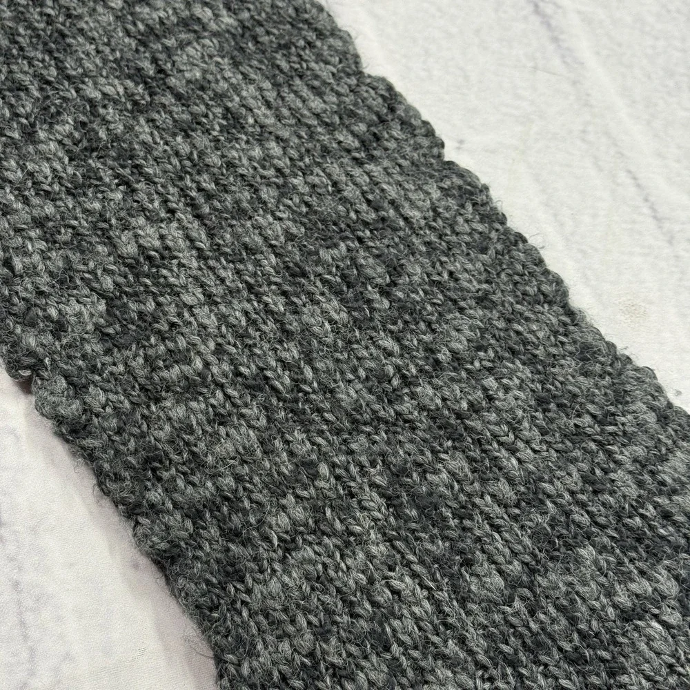 John Varvatos USA Charcoal Knit‎ Scarf Wool Acrylic Blend Long 104